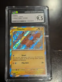 CGC 9.5 Pikachu 131/091 SV Paldean Fates 2024 Holo Shiny Rare EN - Image 2
