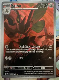 Pokemon TCG Scarlet & Violet Obsidian Flames Scizor Illustration Rare 205/197 NM - Image 1
