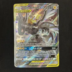 Pikachu & Zekrom GX SM168 Sun & Moon Holo Pokemon TCG Damaged (READ DESC) - Image 1