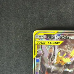 Pikachu & Zekrom GX SM168 Sun & Moon Holo Pokemon TCG Damaged (READ DESC) - Image 3