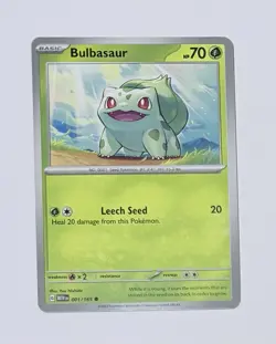 Bulbasaur - 001/165 - Scarlet & Violet 151 Pokemon 2023 - Image 1
