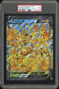 2021 POKEMON SWSH BLACK STAR PROMO PIKACHU V-UNION PSA 9 - Image 1