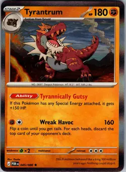 Tyrantrum Perfect Order 045/088 Holo Rare Holo Pokemon Near Mint - Image 1