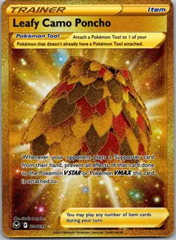 Leafy Camo Poncho 214/195 Secret Rare Silver Tempest Pokemon Near Mint - Image 1