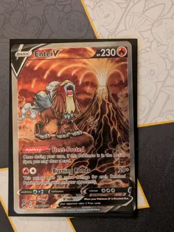 Entei V GG36/GG70 Holo V Rare Crown Zenith Galarian Pokemon - MINT - Image 1