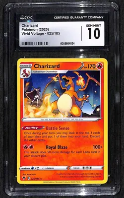 Pokemon Charizard Vivid Voltage 025/185 CGC 10 - Image 1