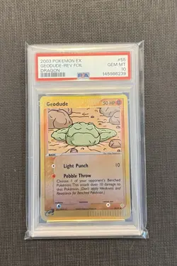 Pokemon EX Dragon Geodude Reverse Foil #55/97 PSA 10 2003 Pop 10 - Image 1