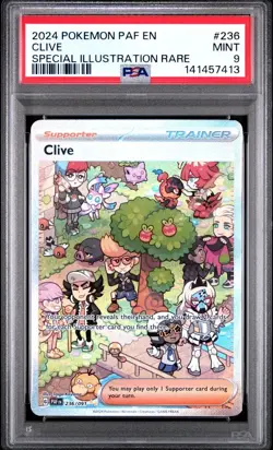 2024 Pokemon Paldean Fates CLIVE 236/091 Special Illustration Rare PSA 9 - Image 1