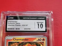 Pokemon Charmander #026/197 OBF CGC 10 Charizard ex Premium Collection GEM MINT - Image 3