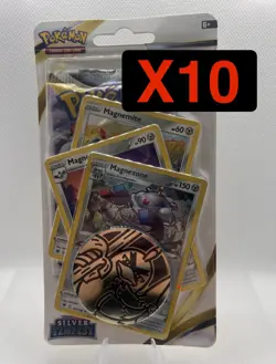 10x Pokemon Silver Tempest Premium Check Lane Blister Magnezone New & Sealed - Image 1
