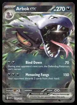 POKEMON ARBOK EX 151 024/165 DOUBLE RARE NM/M - Image 1
