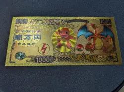 Pokemon Nippon Ginko 10K Yen Novelty 24K Gold Foil Plated Note - Image 2