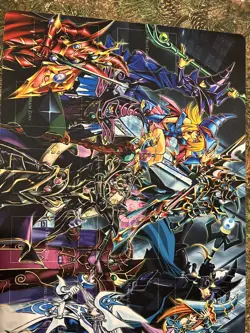 Dark Magician and Dark Magician Girl Playmat - Yu-Gi-Oh! Mat 24x14 - Image 2