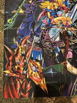 Dark Magician and Dark Magician Girl Playmat - Yu-Gi-Oh! Mat 24x14 - Image 3