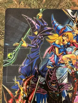 Dark Magician and Dark Magician Girl Playmat - Yu-Gi-Oh! Mat 24x14 - Image 4