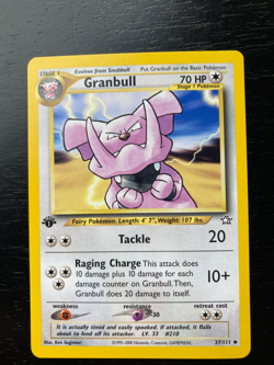 Pokemon Neo Genesis 1st Edition Non-Holo Granbull 37/111 EX/NM Condition - Image 1