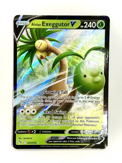 Pokemon Card Alolan Exeggutor V 005/ 078 Half Art Pokemon GO Near Mint - Image 1