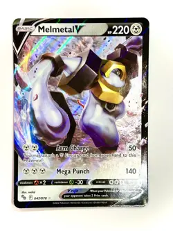 Melmetal V Ultra Rare Pokemon GO 047/078, NM Pokemon Card - Image 1