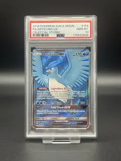 Articuno GX 154/168 PSA 10 Celestial Storm Pokemon TCG Card - Image 1