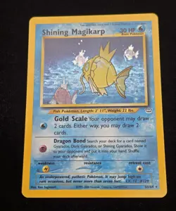 Pokemon TCG Shining Magikarp Neo Revelation Holo Card 66/64 Secret Rare Raw LP. - Image 1