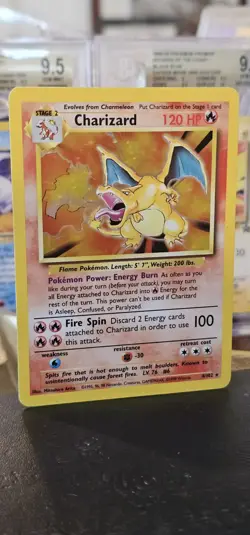 Charizard 4/102 Base Set WOTC 1999 Pokemon Card Holo Rare Unlimited NM- - Image 1