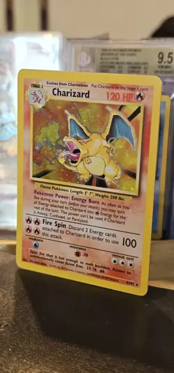 Charizard 4/102 Base Set WOTC 1999 Pokemon Card Holo Rare Unlimited NM- - Image 2