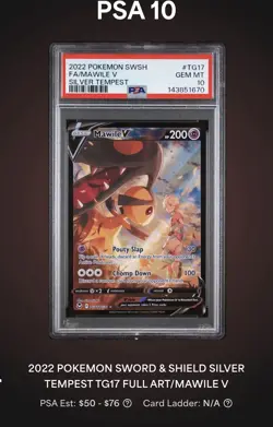 Pokemon Mawile V TG17 Silver Tempest Ultra Rare Holo PSA 10 - Image 1