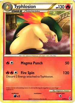 Pokemon TCG Typhlosion Call of Legends Rare Regular 35/95 HP - Image 1