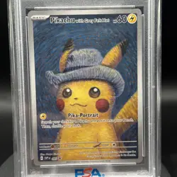 2023 POKEMON SVP POKEMON X VAN GOGH #085 PIKACHU WITH GREY FELT HAT PSA 10 - Image 2
