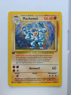 Machomei 1st ED Pokemon German Base Set 8/102 Machamp Holo Vintage Card TCG - Image 1