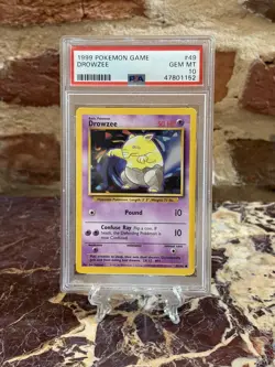 1999 Pokemon Game Drowzee 049/102 PSA 10 Base Set Regular - Image 1