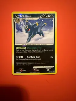 2008 Pokemon Umbreon 32/100 Majestic Dawn Rare Reverse Holo 80 HP Confuse Ray - Image 1