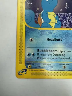 The Pokemon Company Squirtle 132/165 Expedition Base Set English 40 HP Common - Image 3