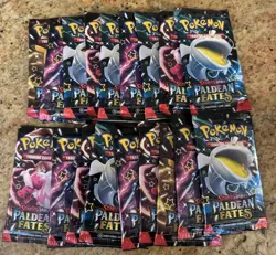 18x Scarlet & Violet Paldean Fates Loose Booster Packs Pokemon TCG New Sealed - Image 1