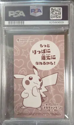 PSA 9 NM Poncho Pikachu Promo Business Card Japanese Pokemon 2015 - Image 2