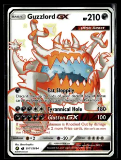 Guzzlord-GX SV71/SV94 Shiny GX Rare Hidden Fates Shiny Vault Pokemon NM b1 - Image 1