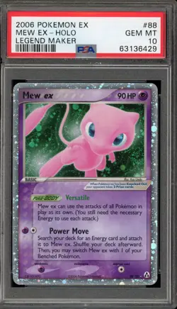 Pokemon Mew ex EX Legend Maker Holo Ultra Rare #88 PSA 10 Gem Mint - Image 1