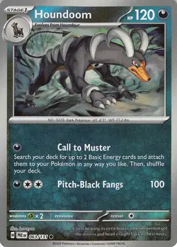 Houndoom (Master Ball Pattern) 063/131 SV: Prismatic Evolutions Pokemon NM - Image 1