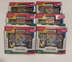 Lot of 6 Pokemon First Partner Illustration Collection Series 1 Box New IN HAND! - Image 1