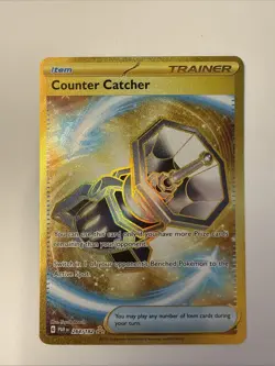 Counter Catcher 264/182 Gold Hyper Rare 2023 Pokemon Paradox Rift Card NM - Image 1
