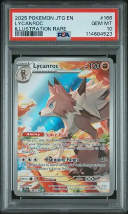 Lycanroc 166/159: Journey Together Holo PSA 10 Pokemon TCG - Image 1