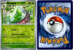 Pokemon Card - Metapod 011/165 151 Common Reverse Holo Near Mint - Image 3