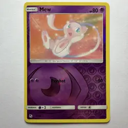 2019 Pokemon Hidden Fates Reverse Holo 32/68 Mew - Image 1