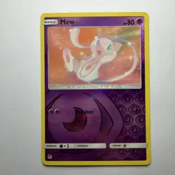 2019 Pokemon Hidden Fates Reverse Holo 32/68 Mew - Image 2