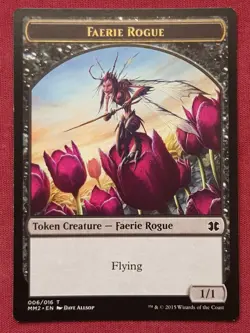 Magic The Gathering MODERN MASTERS 2015 MM2 FAERIE ROGUE token card MTG - Image 1