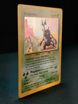 Heracross 6/111 Holo Rare Neo Genesis Pokemon Card Unlimited LP - SWIRL - Image 2