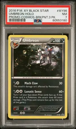 2016 POKEMON BLACK STAR PROMO UMBREON #XY96 HOLO FOIL PSA 7 NM #80553180 - Image 1