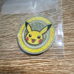 Nintendo Pokemon TCG Pikachu Metal Flip Coin Token Yellow/Silver CCG Coin 1pc - Image 2