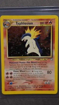 Pokemon TCG Typhlosion 18/111 Neo Genesis Holo Rare *SWIRL* - Image 1