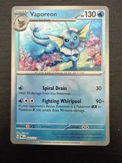 Vaporeon Master Ball Reverse Holo 022/131 Prismatic Evolutions Pokemon NM - Image 1